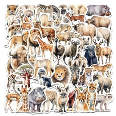 Imagem de Adesivos African Animal Migration em vinil em aquarela x50 - yiweisai