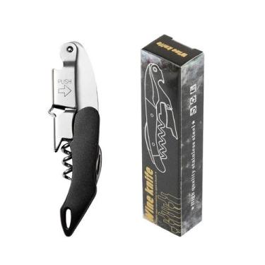 Imagem de Abridor de vinho multifuncional de aço inoxidável preto - taiyuanketan