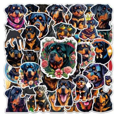 Imagem de Pacote de adesivos Rottweiler Dog 50 unidades para cachorros de desenh