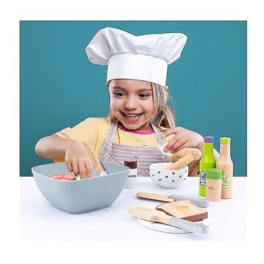 Imagem de Utensílios de cozinha de brinquedo e aparelho Playset com indução e fr