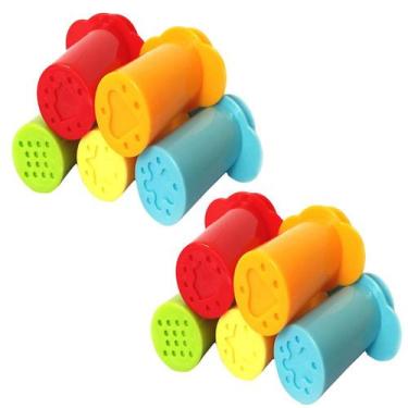 Imagem de Conjunto de extrusoras de massa para crianças - 10 unidades - Gloome S