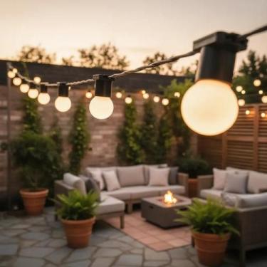 Imagem de Varal de Luzes 40 Metros com 40 Lâmpadas LED Inclusas Tom Amarelo ou B