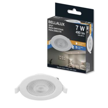 Imagem de 2 Spot Led Redondo 7w Biv 6500k Bellalux 127/220v
