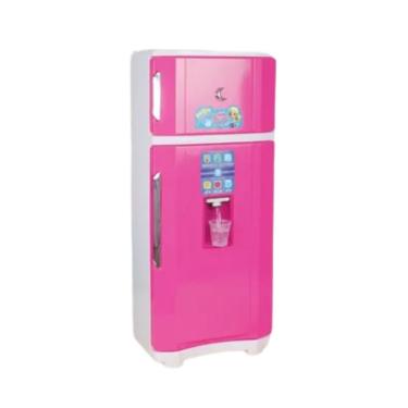 Imagem de Geladeira Duplex Rosa Infantil Dispenser de Água na Porta