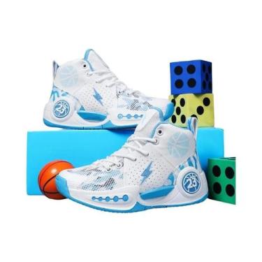 Imagem de Tênis De Basquete Masculino Respirável Em Malha, Antiderrapante E Resi