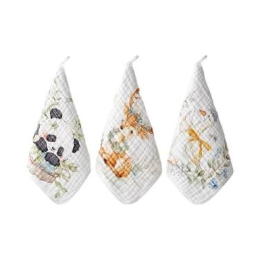 Imagem de Toalhas De Bebê De Algodão Muslin De 6 Camadas, 3 Peças, Lenços Macios