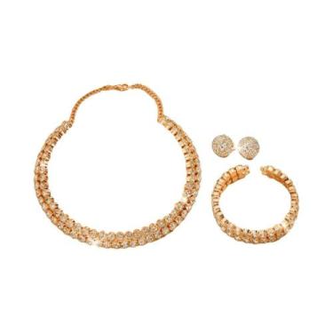 Imagem de Conjunto De Joias Minimalistas Femininas Da Moda - 4 Peças: Colar, Bri