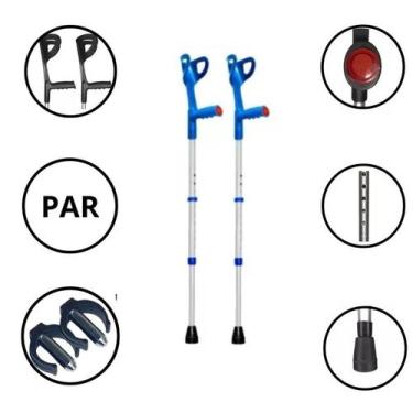 Imagem de Muleta Ortopédica Canadense Auxiliar Par Take Care 120 Kg - Procorpus 