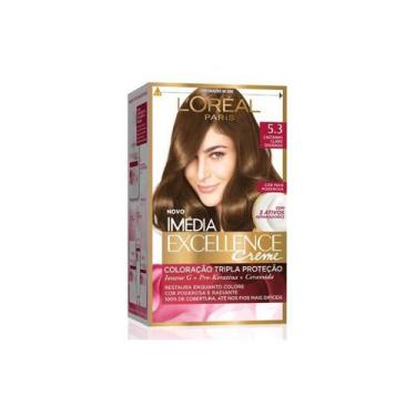 Imagem de Tintura L'Oreal Imedia Excellence Creme Nº 5.3 Castanho Claro Dourado 