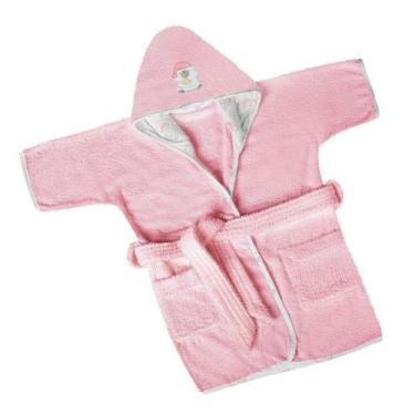 Imagem de Roupão Felpudo Infantil Com Capuz Lepper Mini Quimono PP Rosa