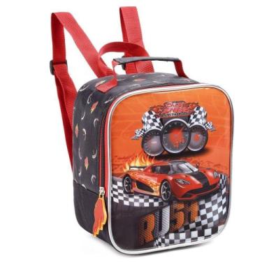 Imagem de Lancheira Térmica Infantil Masculina Carro Estilo Hot Wheels - Denlex