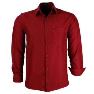 Imagem de Camisa Social Amil Microleve Masculina Clássica Manga Longa Não Amassa