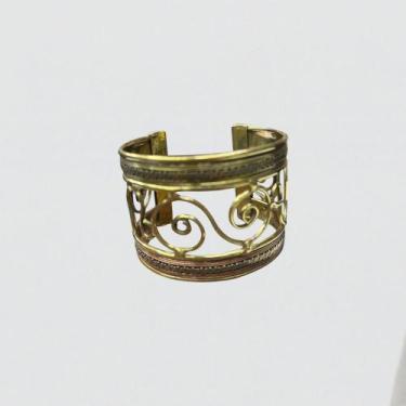 Imagem de Bracelete Indiano Dourado Vazado em Arabesco -Boho Chic - Loja da ndia