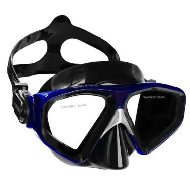 Imagem de Máscara de Mergulho Cetus New Parma Fun Preto e Azul Pesca