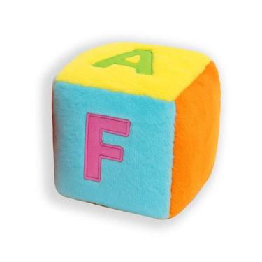 Imagem de Dado Pelucia Chocalho Brinquedo Educativo Bebê Infantil - Fizzy, Letra