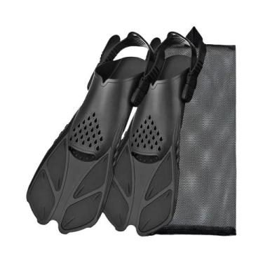 Imagem de Barbatanas de Snorkel de Silicone com Fivela Ajustável - Tamanho para 