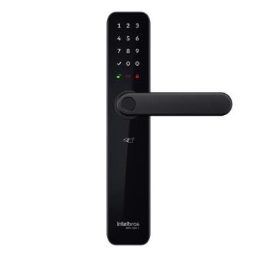 Imagem de Fechadura Intelbras Inteligente de Embutir com Maçaneta MFR 7000V Pret