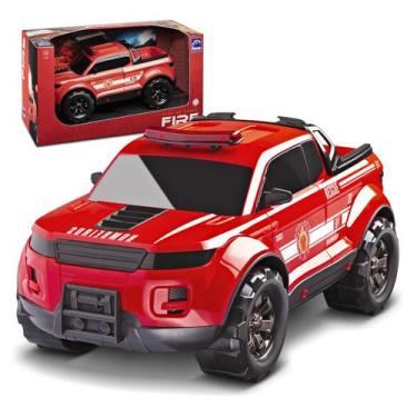 Imagem de Caminhonete Pick-Up Resgate Bombeiro Force Fire Brinquedo Carrinho Inf