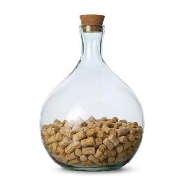 Imagem de 【Cozena】Cozena Garrafão de Vidro Artesanal 15 Litros Porta-Rolhas Decorativo Transparente para Adega, Sala e Área Gourmet