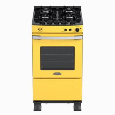 Imagem de Fogao a Gas 4 Bocas Venax Gaudi Vetro Vitreo Amarelo, amarelo, 220V