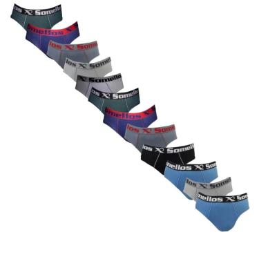 Imagem de Cueca Tradicional - Kit 12 Cuecas - Slip Somellos