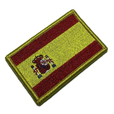 Imagem de BPESV001 Bandeira Espanha Patch Bordado Fecho Contato