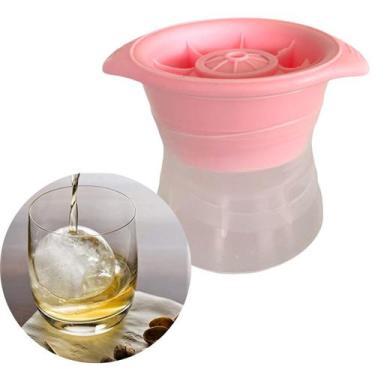 Imagem de Forma De Gelo Redonda Molde Bola Esferica Silicone Whisky Drink  Bar -