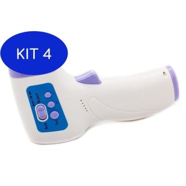 Imagem de Kit 4 Termometro Digital Infravermelho Febre Adulto Bebe