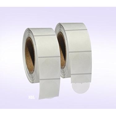 Imagem de 2.000 selos transparentes de embalagem de varejo de 2,54 cm de diâmetro redondo, 1.000 por rolo - 2 rolos por pacote - Total de 2000 etiquetas por pacote