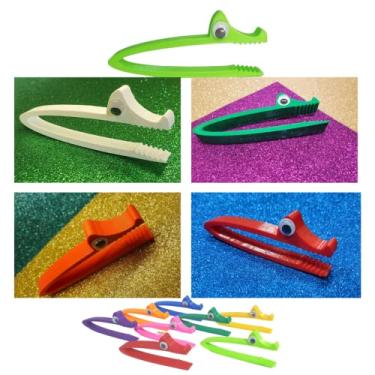 Imagem de Pinça infantil Jacaré Fortalece e Desenvolve a Coordenação motora fina e movimento (2 UNIDADES)