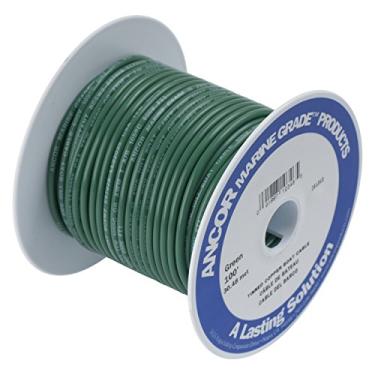 Imagem de Cabo de bateria e fio de grau marítimo da Ancor 18 AWG - tamanhos de 4 AWG e carretel, 14 Awg, Verde, 500 Feet