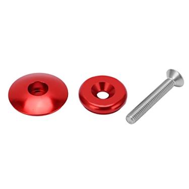 Imagem de BTIHCEUOT Capa para fone de ouvido, alta resistência, antiferrugem, resistente ao desgaste, durável, liga de alumínio leve para mountain bike (vermelho)
