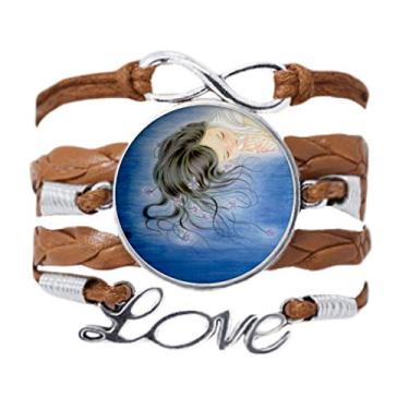 Imagem de DIYthinker Orquídea Fantasy Girl Pulseira de aquarela estilo chinês Love Chain Ornamento Pulseira Presente