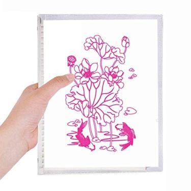 Imagem de Caderno de folhas soltas e diários de folhas soltas com flor de lótus e flor de lótus