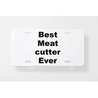Imagem de Capa para placa de carro cortadora de carne – Capa para placa de carro – Capa para placa de carro 15 x 30 cm