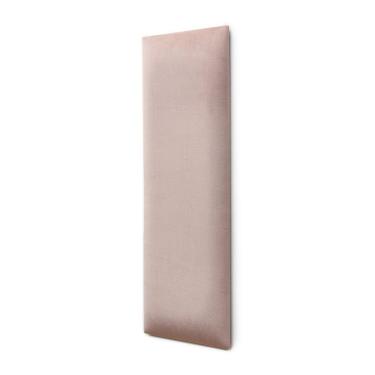 Imagem de Placa Cabeceira Modulada Adesiva Estofada 20cm x 60cm Unidade - Veludo Nude