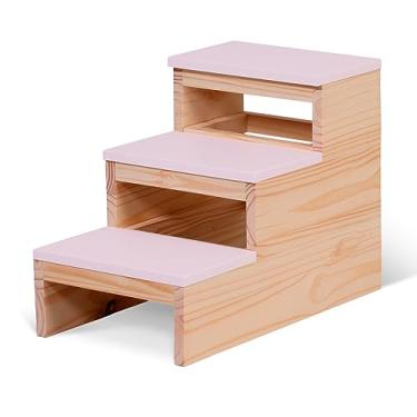 Imagem de Escada Madeira Quarto E Banheiro Laqueado 3 Andar Rosa bebê