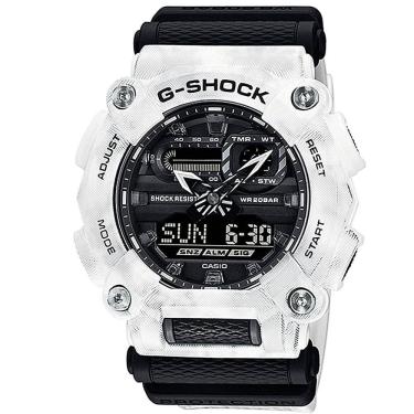 Imagem de Relógio CASIO G-SHOCK masculino anadigi branco GA-900GC-7ADR