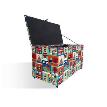 Imagem de Baú Puff Caixa Para Guardar Brinquedos E Objetos - Ift10