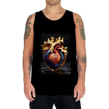 Imagem de Camiseta Regata Coração De Ouro Líquido Gold Heart 7 - Kasubeck Store