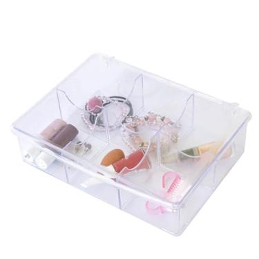 Imagem de Acrílico Store Caixa Organizadora com 6 Divisórias Transparente