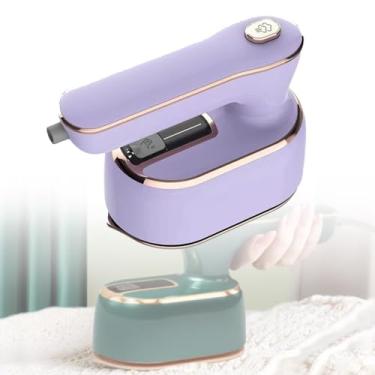 Imagem de Ferro de Passar Elétrico Mini Portátil EWGRKBD, Ferro de Viagem com Vaporizador, Suporte para Engomar Seco e Úmido, Rotação de 180 Graus, Roxo