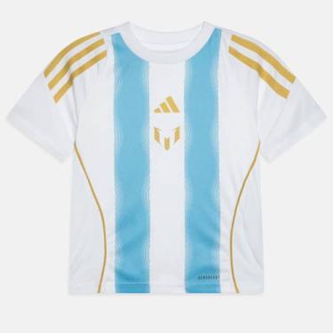 Imagem de Camisa Adidas Messi Treino Juvenil Branca E Azul