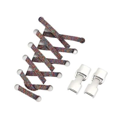 Imagem de Elastic Shoelaces Sneakers Mix And Match Colors No Tie Shoe Laces Children Adult Wide Fast Shoelaces(Seven colors)