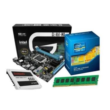 Imagem de Kit Upgrade Intel Core I3 3 Geração 4Gb Ddr3 + Ssd 240Gb
