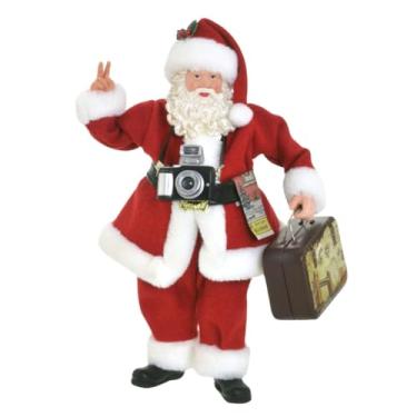 Imagem de Boneco Papai Noel Collection 27cm Resina Enfeite Natalino Decoração Premium (Turista)