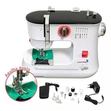 Imagem de Máquina De Costura Portátil Agulha Dupla Acessórios - IWMC510 - Import