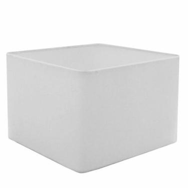 Imagem de Cúpula em tecido quadrada abajur luminária cp-4077 30/50x50cm branco -