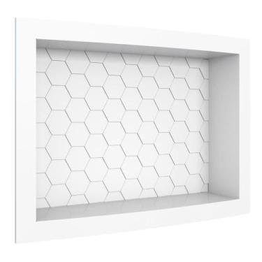 Imagem de Nicho Injetado em Plástico 40x27 Jussara Branco  - Mais de Casa