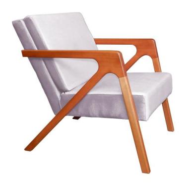 Imagem de Poltrona Monalisa Decorativa Veludo Cores - DS Estofados, Rosê